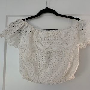 Off the Shoulder White Top